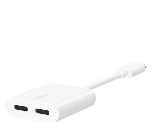 Belkin Adapter 2/USB-C do audio i ładowania PD 60W, biały - 1330451 - zdjęcie 2